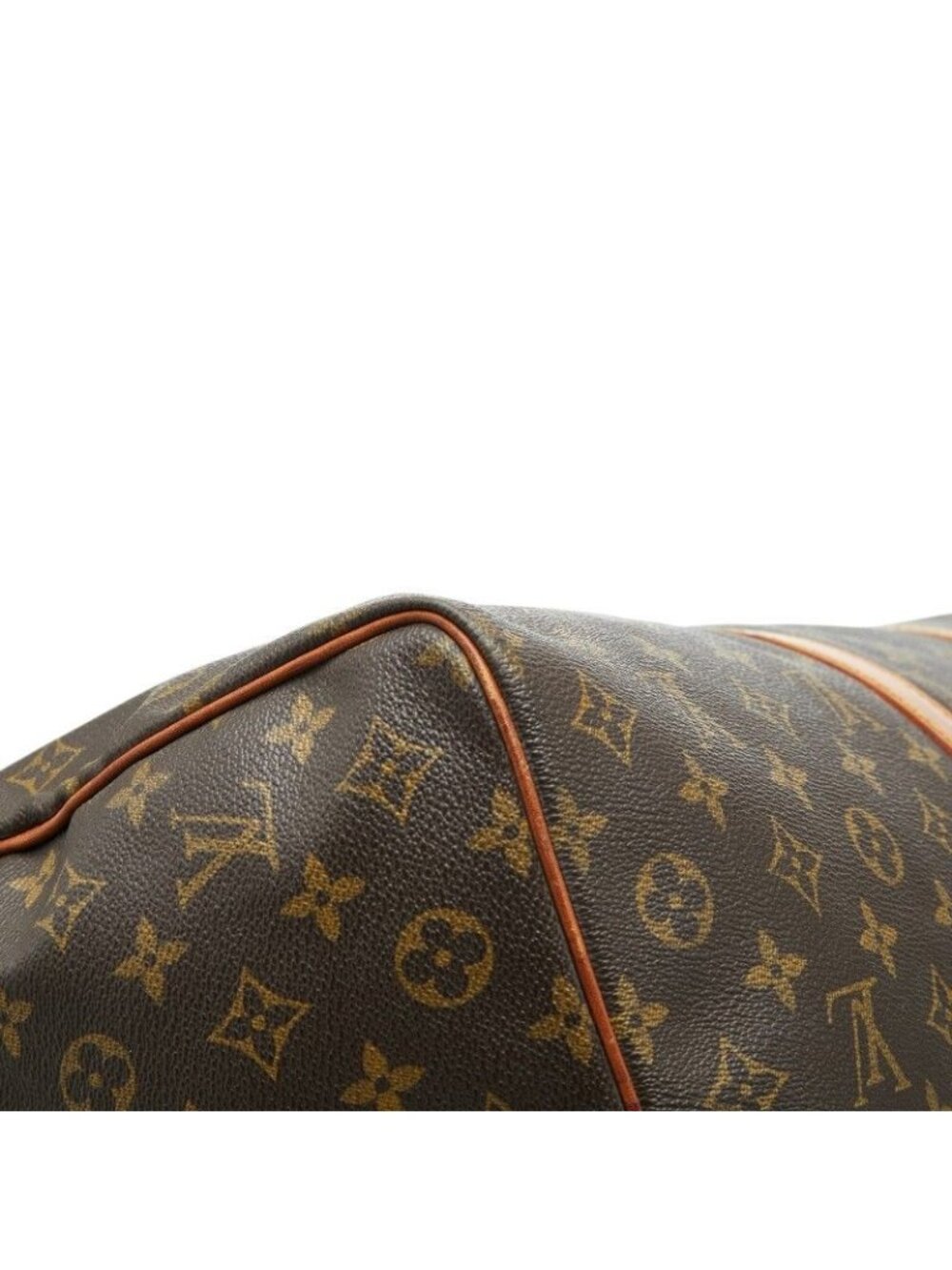Louis Vuitton Monogram Keepall 50 Boston Bag Travel Purse Brown Leather - Picture 7 of 10